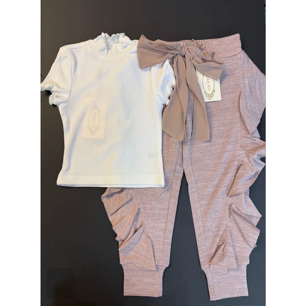 Joyfolie Mia Joy Shana top & Chanelle jogger Girl’s Size 4